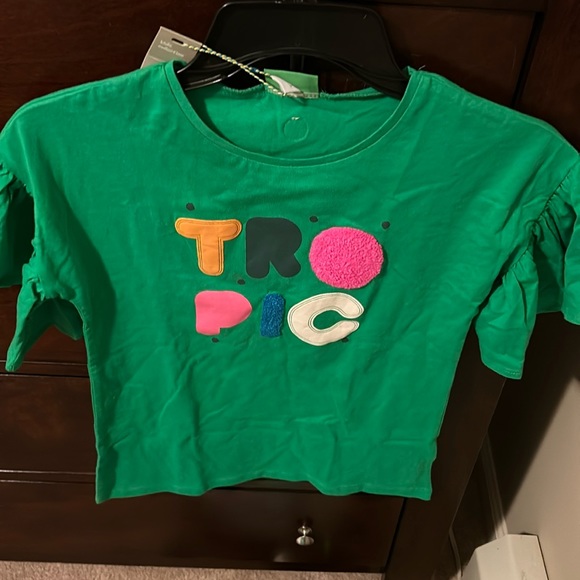 Girls ruffle sleeves t shirt - Picture 1 of 5